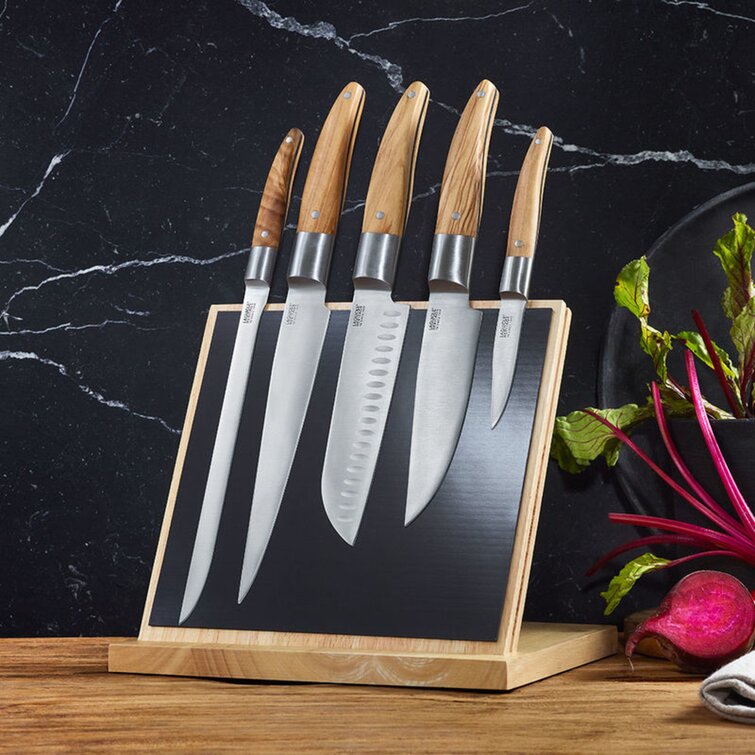 Laguiole Evolution 6 Piece Stainless Steel Knife Block Set